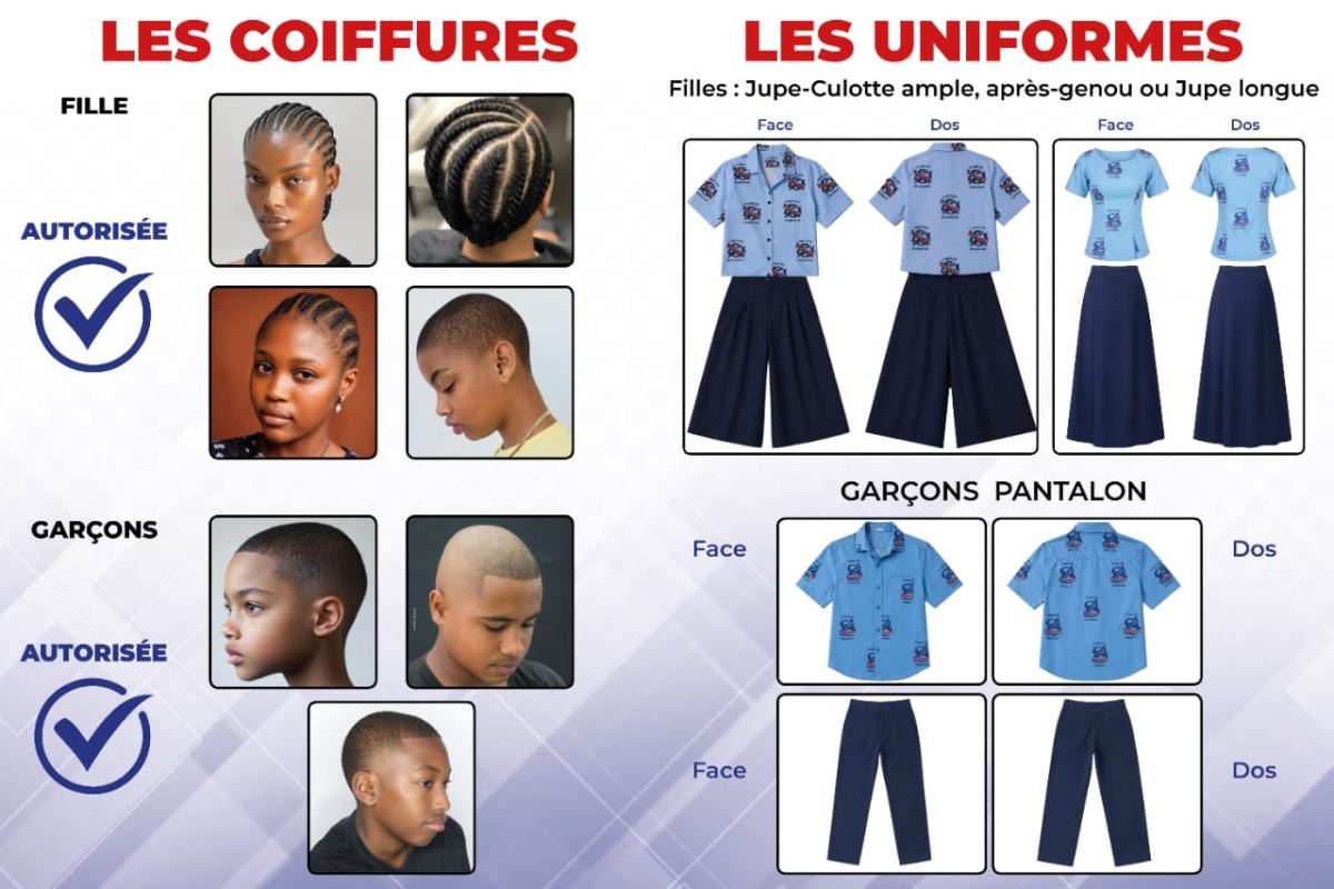 Tenue et coiffures officielles du Complexe Scolaire St Romaric